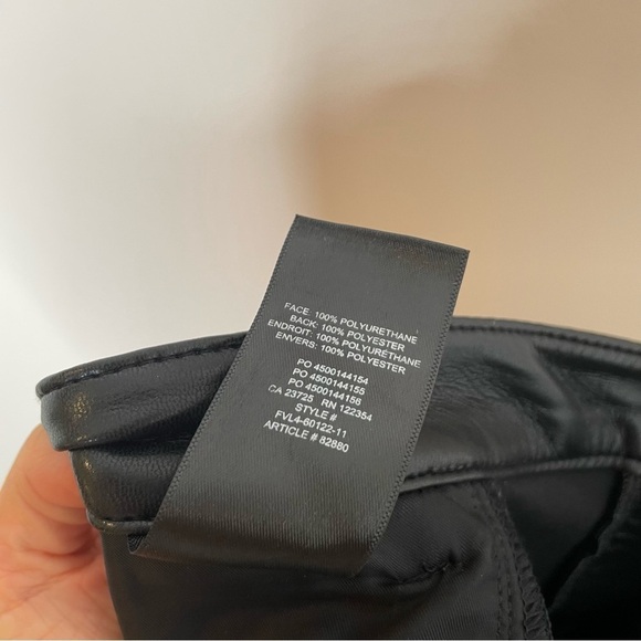 Aritzia Wilfred Melina Low Rise Vegan Leather Straight Leg Pant Black Size 0 - Picture 8 of 8